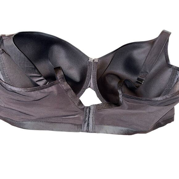 Cacique Womens Size 46DDD Black White Lightly Lined Full Coverage T-Shirt Bra - Picture 7 of 9